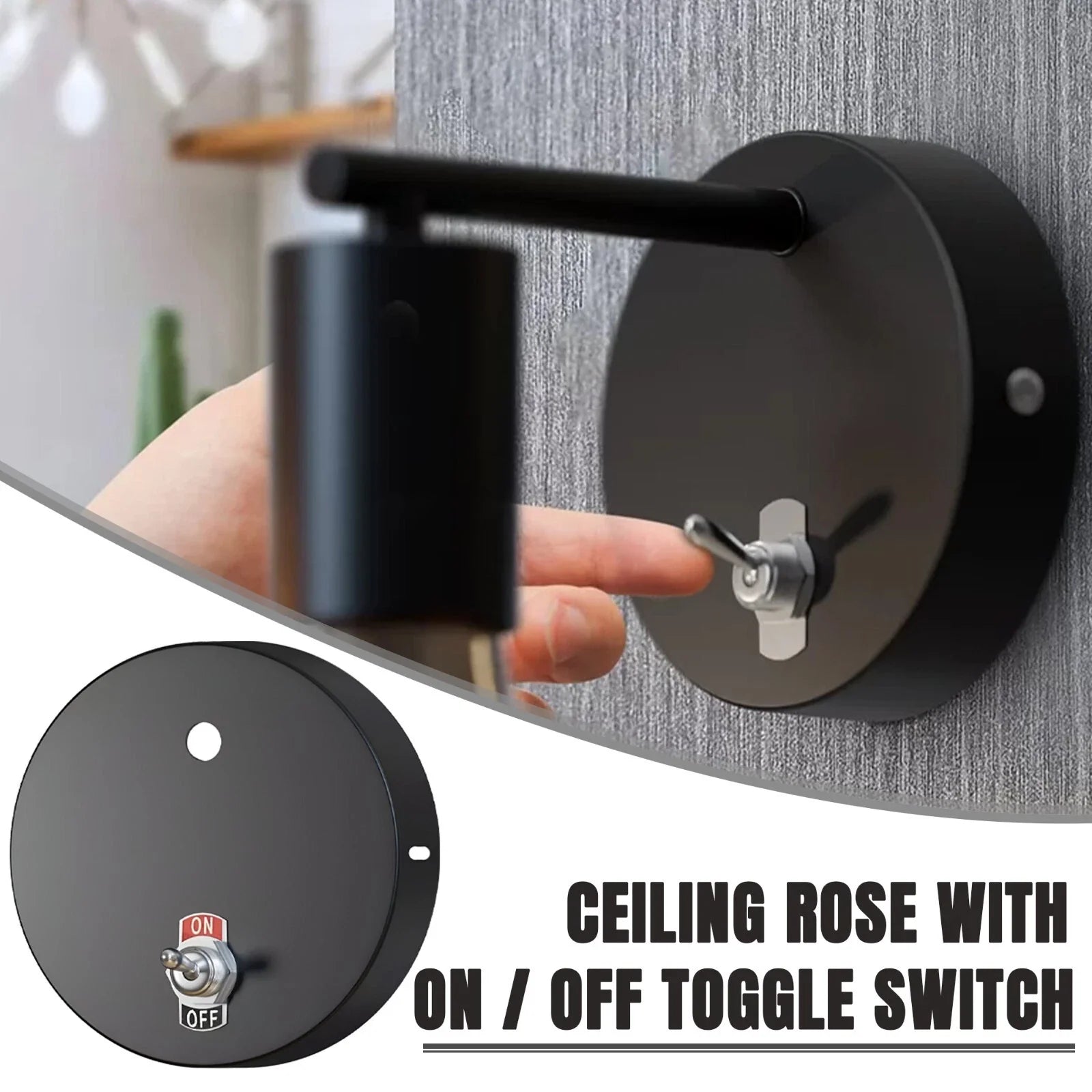 Ceiling rose with toggle switch ON/OFF Ceiling Lights ~ 5503