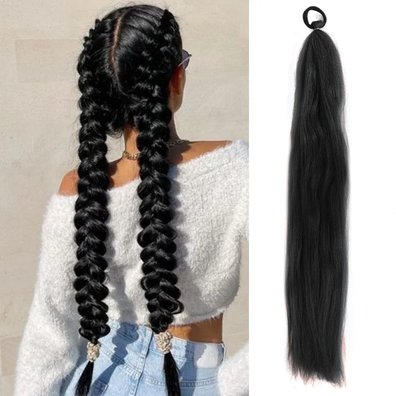 LUPU 26 Inch Ombre Ponytail Extension-9